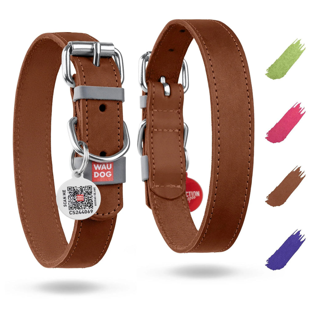 Long Lasting Leather Dog Collar for Xsmall Dogs 811 Inch Neck X 0.5 Inch Wide
