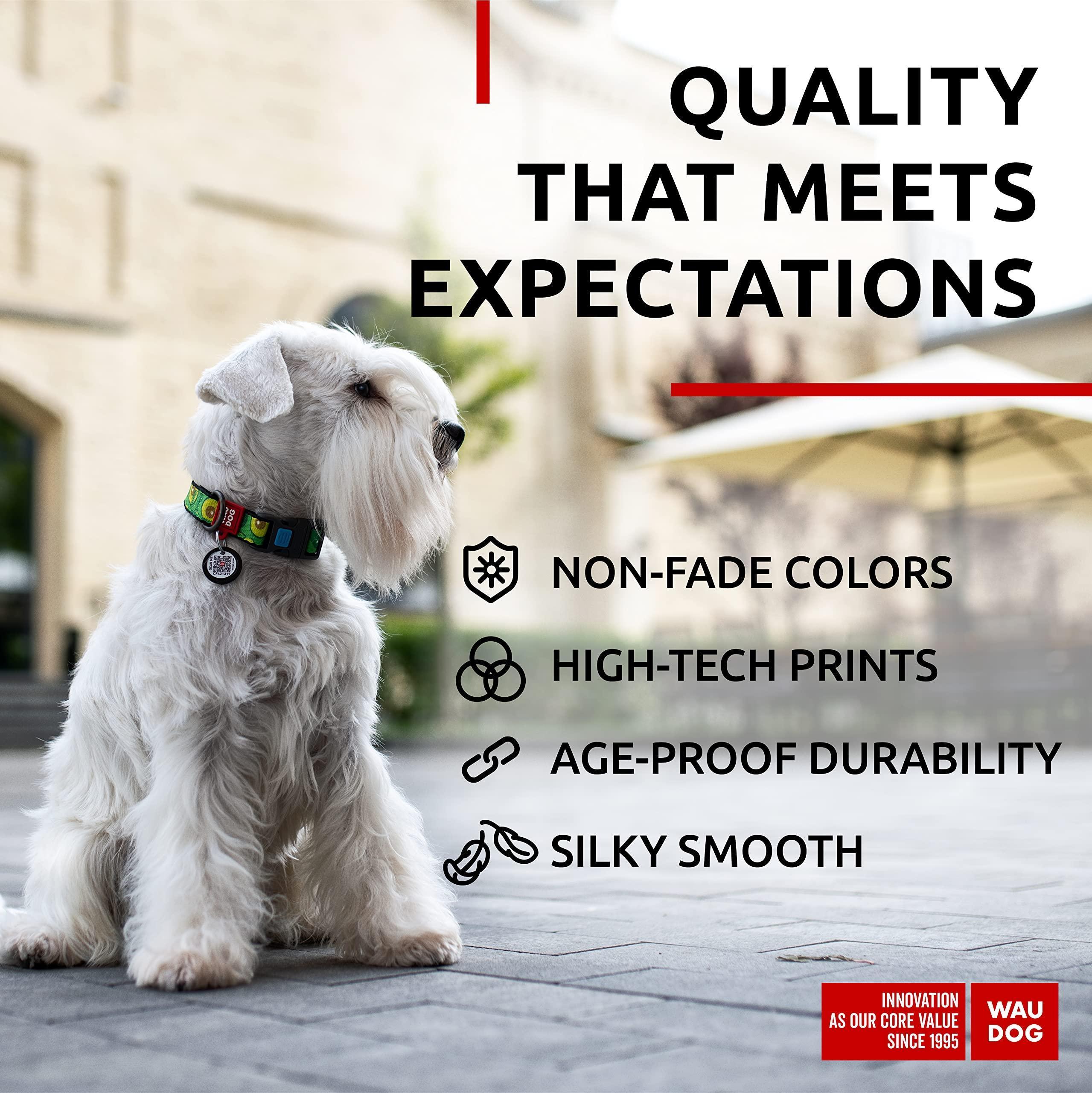 Nylon Dog Collar Adjustable Dog Collar for Large Dogs Small & Medium Dogs Breakaway Puppy Collars for Large Breed Dogs Boy & Girl Dog Collars with Durable Plastic Buckle and QR Dog Tag